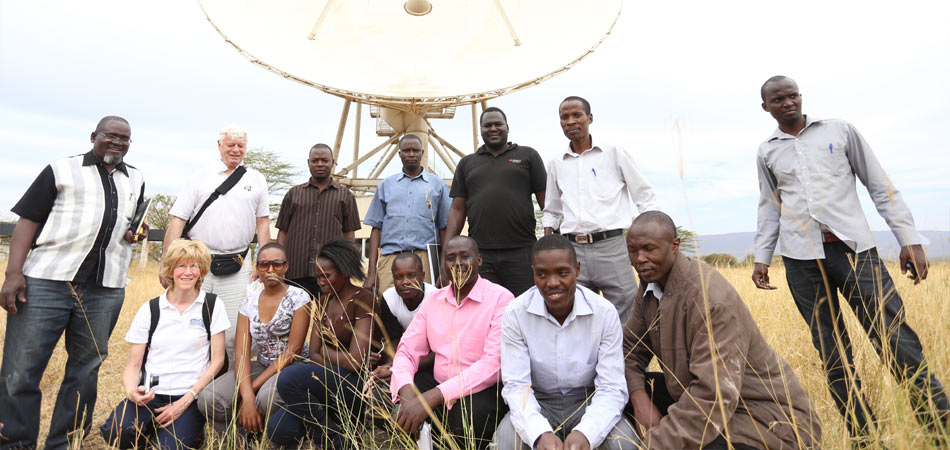 A field session during radio astronomy training hosted by the Department of Physics and Space Science 